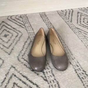 Grey Italian leather ballet flats - Garnet Hill